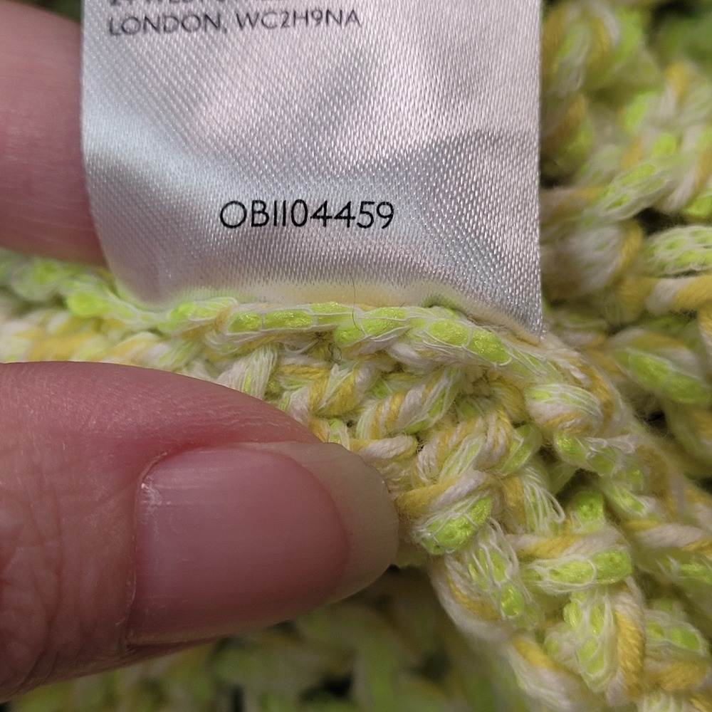 Anthropologie Serenity Cardigan Womens M/L Chartreuse Yellow Open Knit Spring - Picture 10 of 16